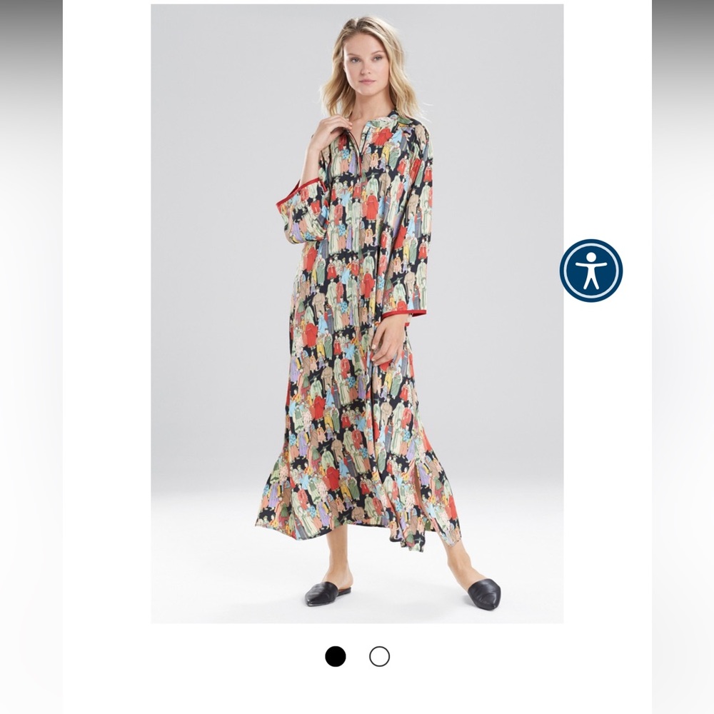 DRESS Floral Print Long Dress Size: M Human Printed like an arts in Paris